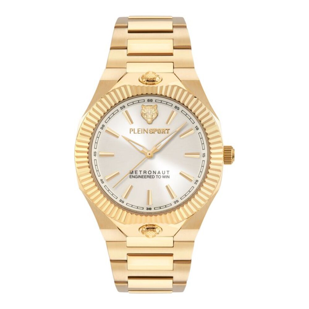 Plein Sport Metronaut Bracelet Watch Gold Mens